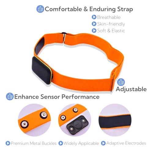 Polar H10 Replacement Chest Strap, Adjustable Heart Rate Monitor Strap Compatible with Polar H9/H7, Garmin, Wahoo TICKR, C...
