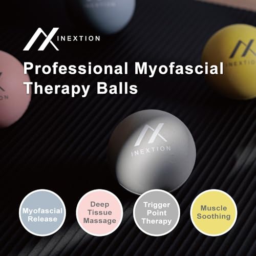 INEXTION - Therapy Massage Balls (2-Pack), High-Density Fascia Balls for Targeted Muscle Relaxation & Daily Recovery - 50D...