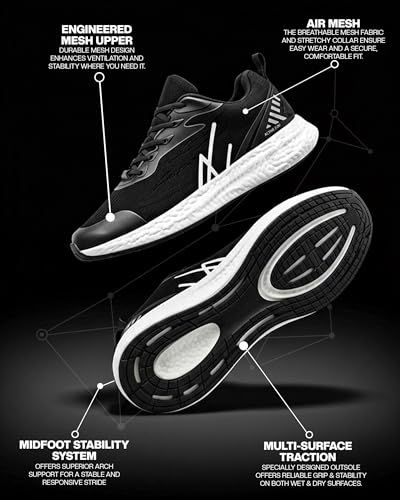 NY Threads Men's Running Shoes Comfortable and Lightweight Casual Sneakers