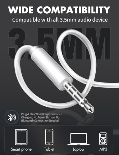 Antool Wired Earbuds,【Ultra Clear Calls & no Noise】 Headphones Earbuds Wired 3.5mm, in-Ear Earphones with Mic, Compatible ...
