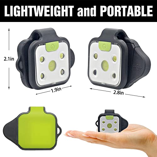 HOKOILN Outdoor Night Running Lights, 2Pack LED Running Lights for Runners with Rechargeable Battery for Camping, Hiking, ...