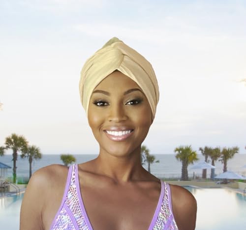 Waterproof Swim Turban, Extra Large Swip Cap. Keeps Hair Dry. Protection from Swimming Pools, Salt Water and UV Rays. for ...