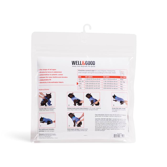 Well & Good Recovery Suit for Dogs Small/Medium