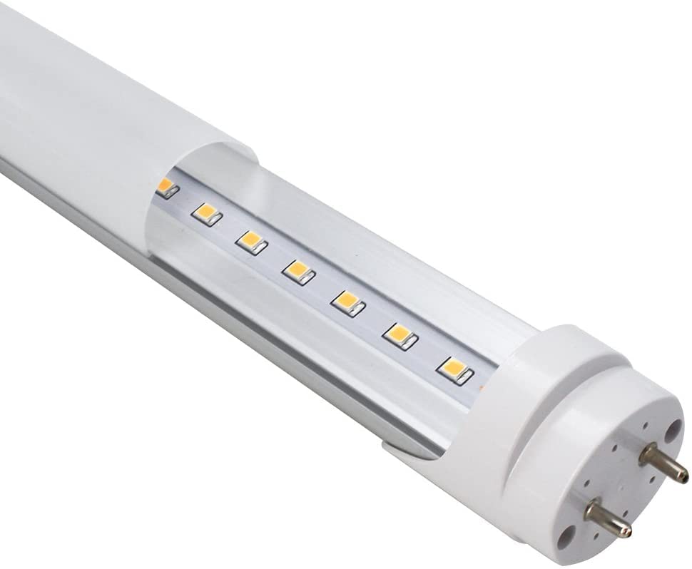 Lightingwill Led T8 Light Tube 4Ft  Warm White 3000K-3500K  Dual-End Powered Ballast Bypass  2000Lumen 18W (40W Equivalent Fluorescent Replacement)  Frosted Cover  Ac85-265V Lighting Fixture  1Pack