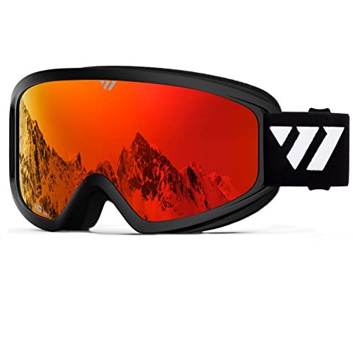 WISTON Ski Goggles - OTG Snow/Snowboard Goggles for Men, Women & Youth - 100% UV Protection W1