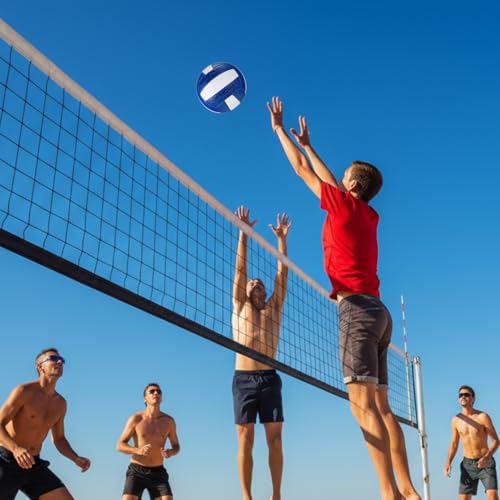 Jexine 12 Pcs Volleyball Official Size 5 Bulk Soft Volleyball with 2 Pump Outdoor Indoor Beach Volley Ball for Beach Play ...