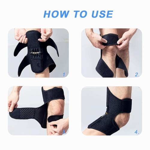 Professional Knee Brace with Triple Spring Support - Enhanced Stabilizer for Squats, Climbing & Active Support | Carbon St...