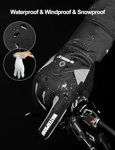 INBIKE Winter Cycling Gloves for Men Women Cold Weather Thermal Windproof Gel Bike Gloves Touch Screen