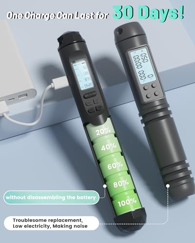 nonogo Cordless Jump Rope with Counter for Fitness - Adjustable Smart Skipping Rope For Men Women Kids Outdoor Speed Boxin...