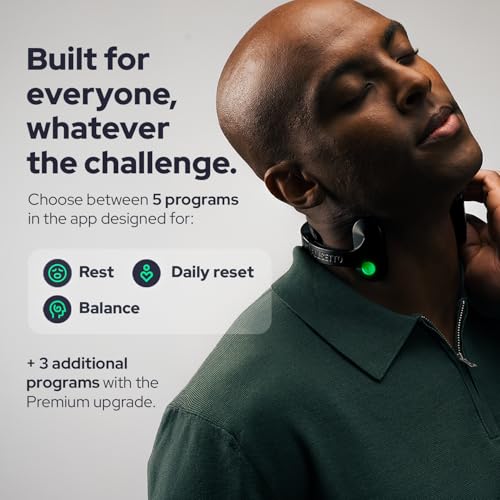 Pulsetto FIT Wellness Wearable with Vagus Nerve Support – Patented Neuro Technology for Relaxation, Stress Balance, Focus,...