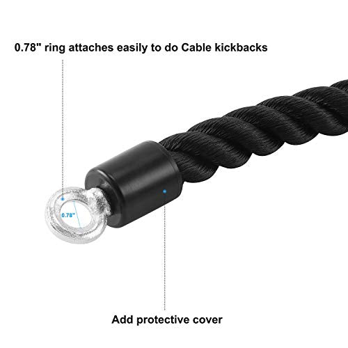 HYVAWO Pull Down Rope Single Grip Tricep Bicep Exercise Attachment for Cable Machines Gym Pulley Workout