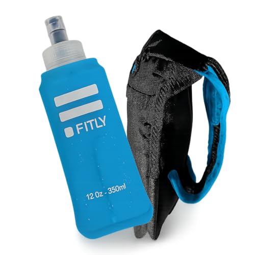 FITLY Soft Flask - Shrink As You Drink Soft Water Bottle for Hydration Pack - Folding Water Bottle Ideal for Running, Hiki...