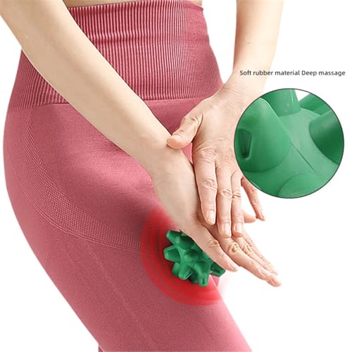 Massage Roll Balls, 2 Pack Spiky Massage Balls Deep Tissue Trigger Point and Myofascial Release for Plantar Fasciitis Reli...