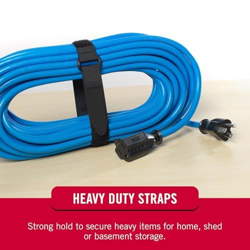 VELCRO Brand VEL-30792-AMS 15 Inch Elastic Straps 4 Pack | Stretchable and Adjustable for Snug Fit | Fasten Lumber, Yoga M...