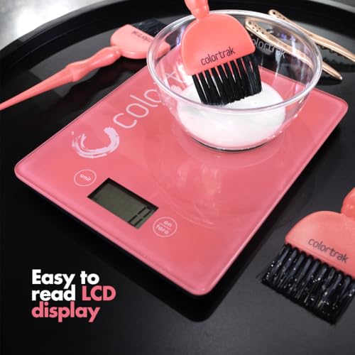Colortrak Digital Scale, Tempered Glass Scale for Measuring Fits Most Color Trays and Stations, Measures Quantities in lb,...