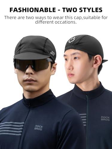 ROCKBROS Winter Cycling Caps for Men and Women Windproof Cycling Hat Under Helmet Liner Breathable Sweat Absorbent with Su...