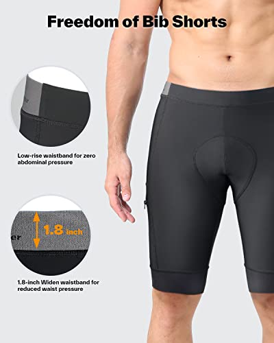 Sportneer Padded Bike Shorts for Men - 4D Padding Mens Bicycle Cycling Biking Clothing Shorts, Breathable and Absorbent