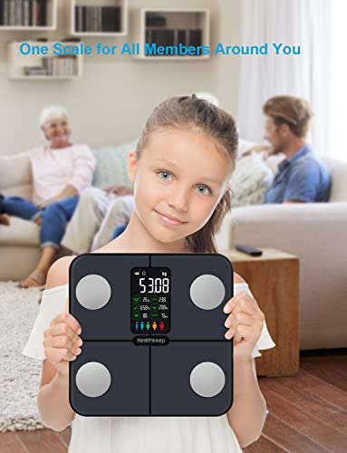 Smart Scale for Body Weight – Large Backlit Display Ultra‑Precise Bathroom Weight Scale with 15 Body Composition Metrics, ...