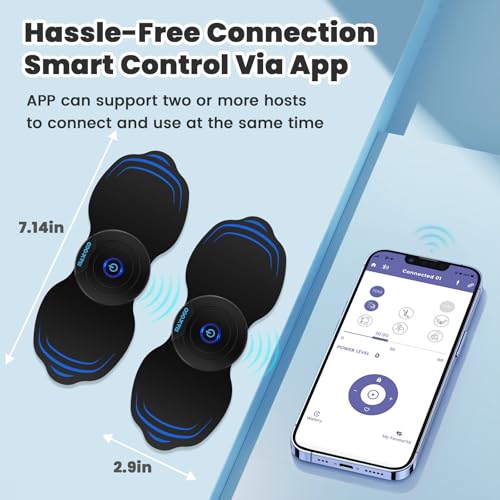 MASTOGO Wireless Tens Unit Muscle Stimulator - Two Sets of Tens Unit Massager for Pain Relief - Up to 12 Mode 20 Intensity...