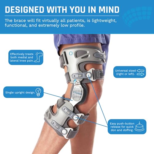 Ovation Medical Game Changer Unloader Knee Brace - Lightweight, Low Profile OA Knee Brace for Arthritis Pain and Support -...