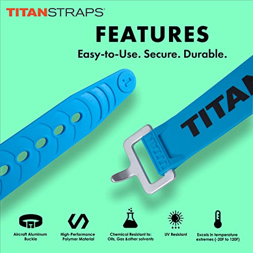 Titan Industrial Straps – Strong & Simple Tie-Downs for Construction (Welders, DIY Home) & 1st Responders – 3 Year Warrant...