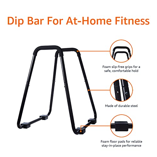 Amazon Basics Strength Training Dip Stand, Black