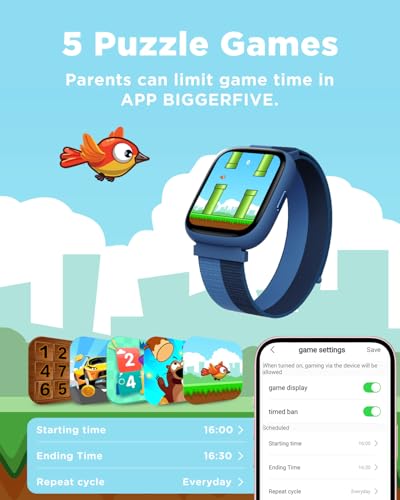 BIGGERFIVE Smart Watch for Kids, 1.8" Fitness Tracker Watch Pedometer, Heart Rate, IP68 Waterproof, Sleep Monitor, Calorie...