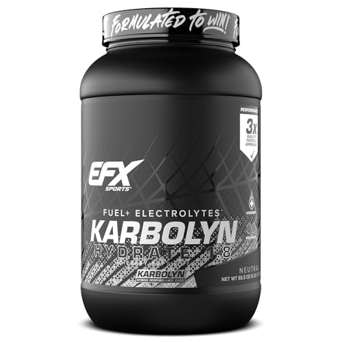 EFX Sports Karbolyn Hydrate | Carbohydrate Powder + Electrolytes | Sugar Free Sports Drink Mix | Fuel & Hydration | Stimul...