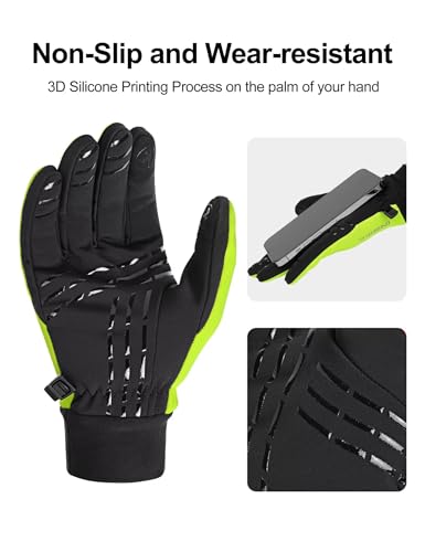 INBIKE Winter Gloves for Women Men, Touchscreen Warm Gloves Windproof Water Resistant, Thermal Lined Anti-Slip Insulated