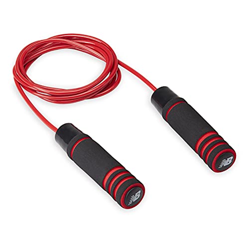New Balance Weighted Jump Rope for Men - 1 lb Heavy Foam Handles Set, Adjustable Length, Exercise Training Jump Ropes for ...