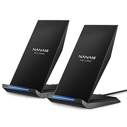 Fast Wireless Charger, [2 Pack] NANAMI Qi Certified Wireless Charging Stand Compatible iPhone 17/17 Air/17 Pro/17 Pro Max/...