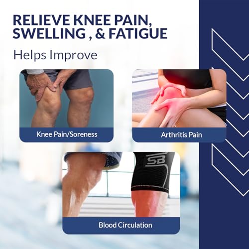 SB SOX Compression Knee Brace - Great Support That Stays in Place - Perfect for Recovery, Everyday Use - Best Treatment fo...