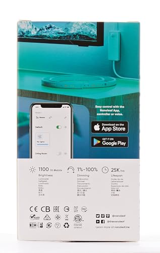 Nanoleaf Essentials 16M+ Rgbw Smart Led Lightstrip Extension, 1M, Multicolor, Model Nl55-0001Ls-1M, Bluetooth & Wifi Compatible