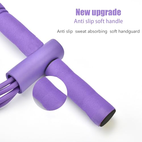 21 Fitness Resistance Bands-4 Tube Pedal Ankle Puller,Pedal Resistance Band with Handle,Resistance Bands,Strength Trainin...
