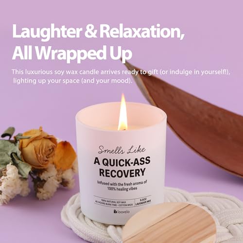 Smells Like A Quick-Ass Recovery Gift Get Well Soon Feel Better Chemo Hysterectomy After Surgery Scented Candle Home Offic...