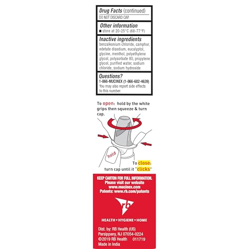 Mucinex Sinus-Max Nasal Spray Decongestant, 12 Hour Over-The-Counter Medication Nose Spray for Sinus Relief, Nasal Decongestants for Adults, Cooling Menthol, 0.75 Fl Oz (Pack of 3)