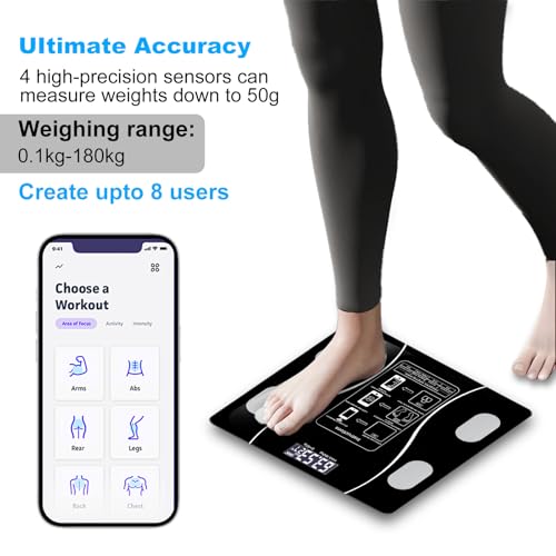 Intelligent Body Fat Scale, a Simple and Practical Digital Scale That can be Connected to a Mobile Digital Bathroom Scale ...
