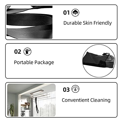 SANKUU Yoga Straps Stretching Strap with 12 Loops Workout Poster, Straps for Stretching Physical Therapy Equipment Long St...