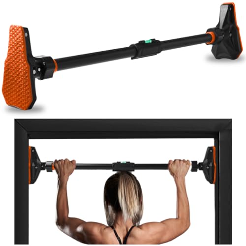 SQUATZ Adjustable Pull-Up & Chin-Up Bar - Door Frame & Doorway No-Screw, No-Damage Hanging Bar for Home Strength Training ...