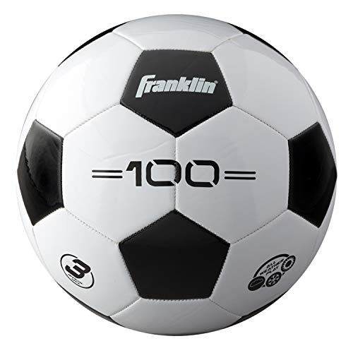 Franklin Sports Soccer Balls - Youth & Adult - Sizes 3, 4 & 5 - Single & Bulk Packs - Black & White