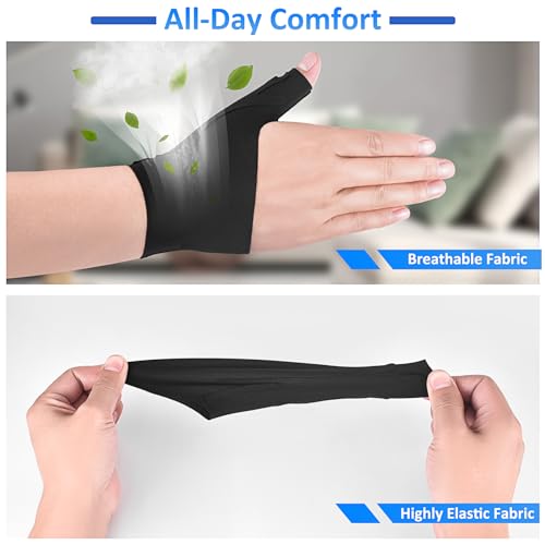 Thumb Wrist Brace Copper Compression Stabilizer Thumb Support Spica Splint for Carpal Tunnel, Arthritis, Tendonitis and TF...