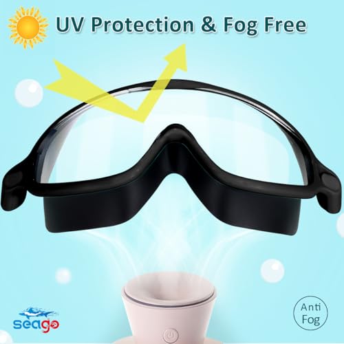 Seago Kids Goggles for Swimming 2 Pack No Leaking Anti-Fog with Wide View UV Protection Crystal Clear Watertight Swim Gogg...