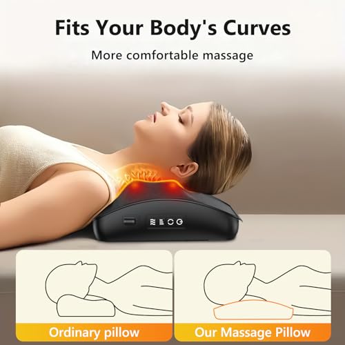 iKristin Back Massager,Back and Neck Massager with Heat,Shiatsu Deep Tissue Back Massager,Electric Massage Pillow for Shou...