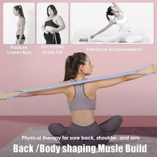 Figure 8 Resistance Band, Elastic Band, Stretch Bands, for Arm,Shoulder, Back,Leg Stretching, Upper Body Workout Equipmen...