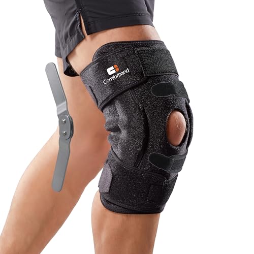 Comforband Adjustable Hinged Knee Brace – Dual Side Hinges for ACL, PCL, MCL Injury Support, Meniscus Tear, Arthritis Pain...