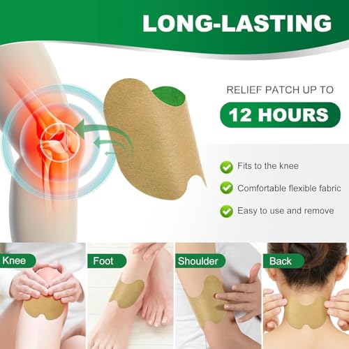 NisJedp Pain Relief Patches,36 Pcs Knee Pain Relief, Wormwood Relieving 12 Hour Long Lasting Relief of Joint Pains for Kne...