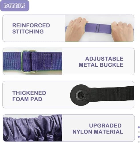 Elfzone Yoga Door Swing - Yoga Strap, Backbend Training Stretching Rope with Door Anchor, Flexibility Trainer Stretching E...