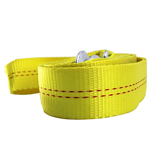 HFS(R) Heavy-Duty Tow Strap with Hooks | 10,000-Pound Capacity | Woven Polyester Webbing |HD Truck Recovery, ATV Towing, a...