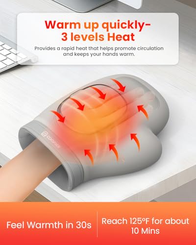 COMFIER Cordless Hand Massager for Arthritis and Carpal Tunnel, Updated Bigger Electric Hand Massager with Heat and Compre...