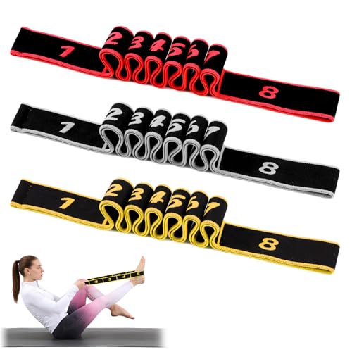 3PCS Fitness Resistance Bands with Handles,Resistance Bands with Handles, Fitness Resistance Band for Stretching and Yoga,...